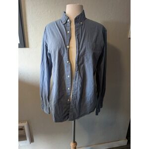 J.Crew Secret Wash mens cotton poplin shirt slim fit sz L